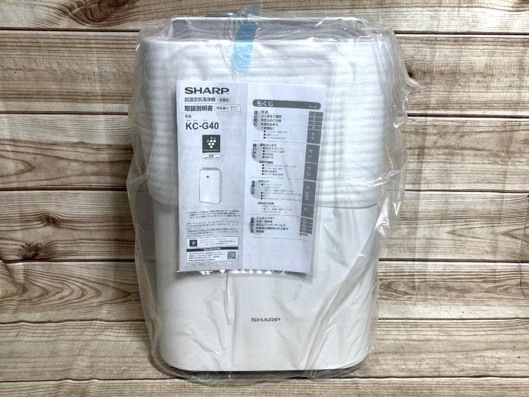 シャープ 未使用品 18畳 プラズマクラスター加湿空気清浄機 KC-G40-W