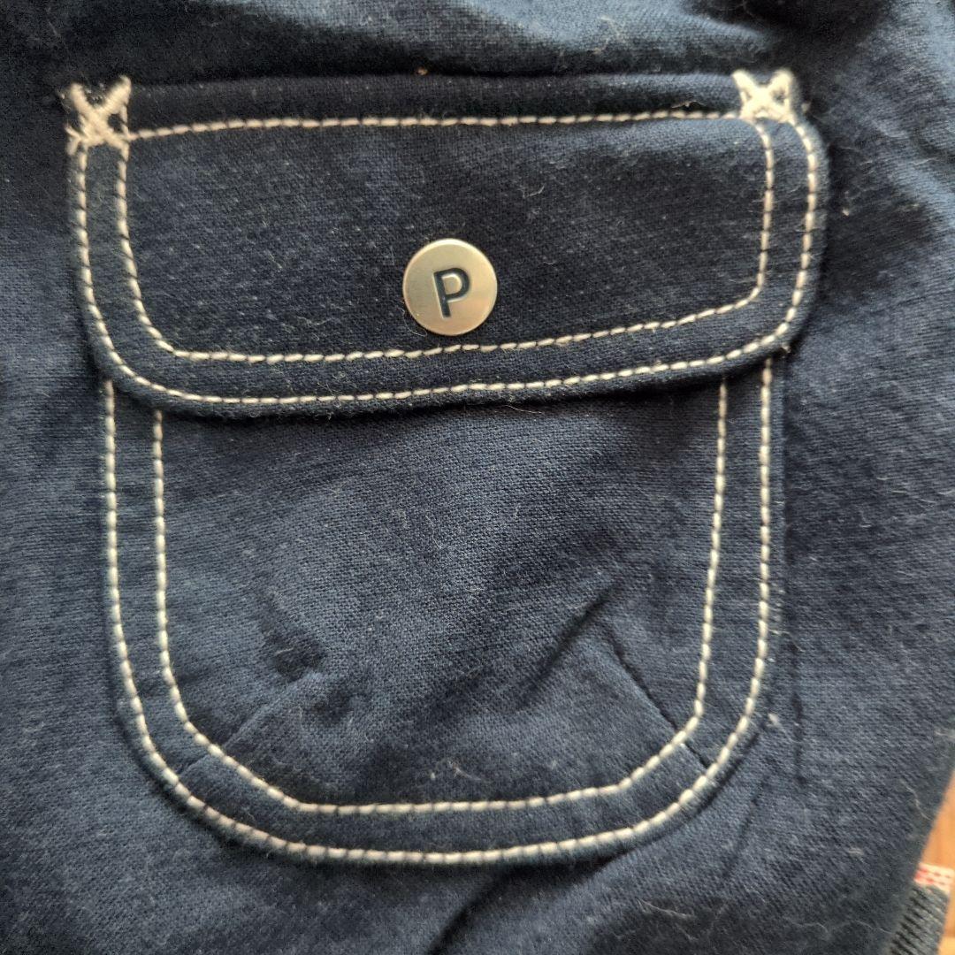 90サイズ　ピングー＆ピンガ ＆ロビフード付きシャツ・デニムカバーオール・靴下