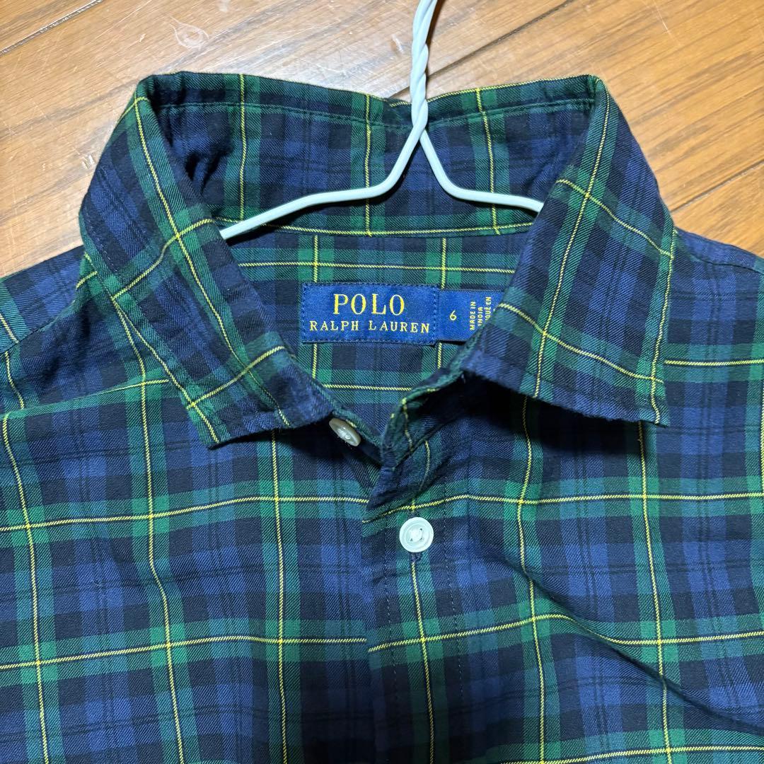 ♪ 新品　ポロラルフローレン 長袖チェックシャツ　Ｌサイズ