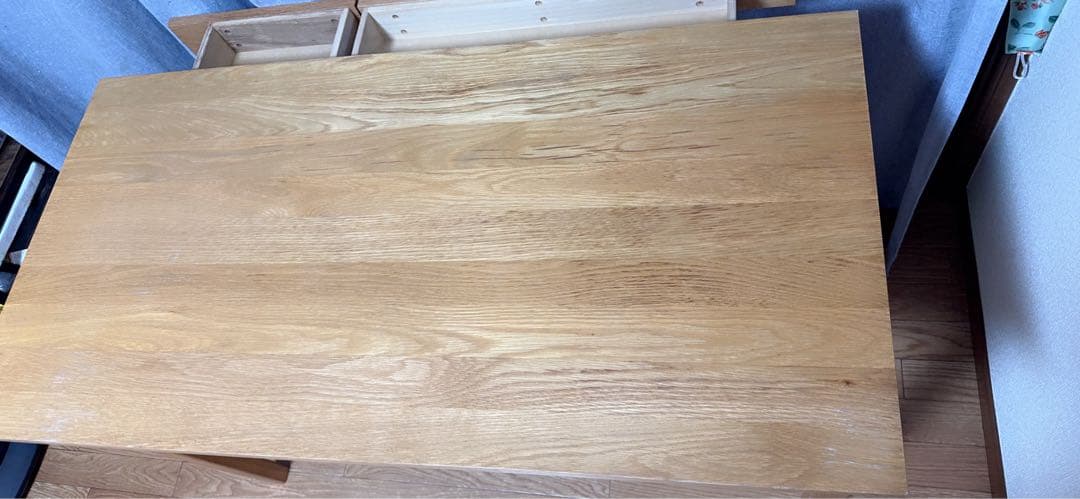 無印良品/MUJI オーク材 110cm デスク 引出付き