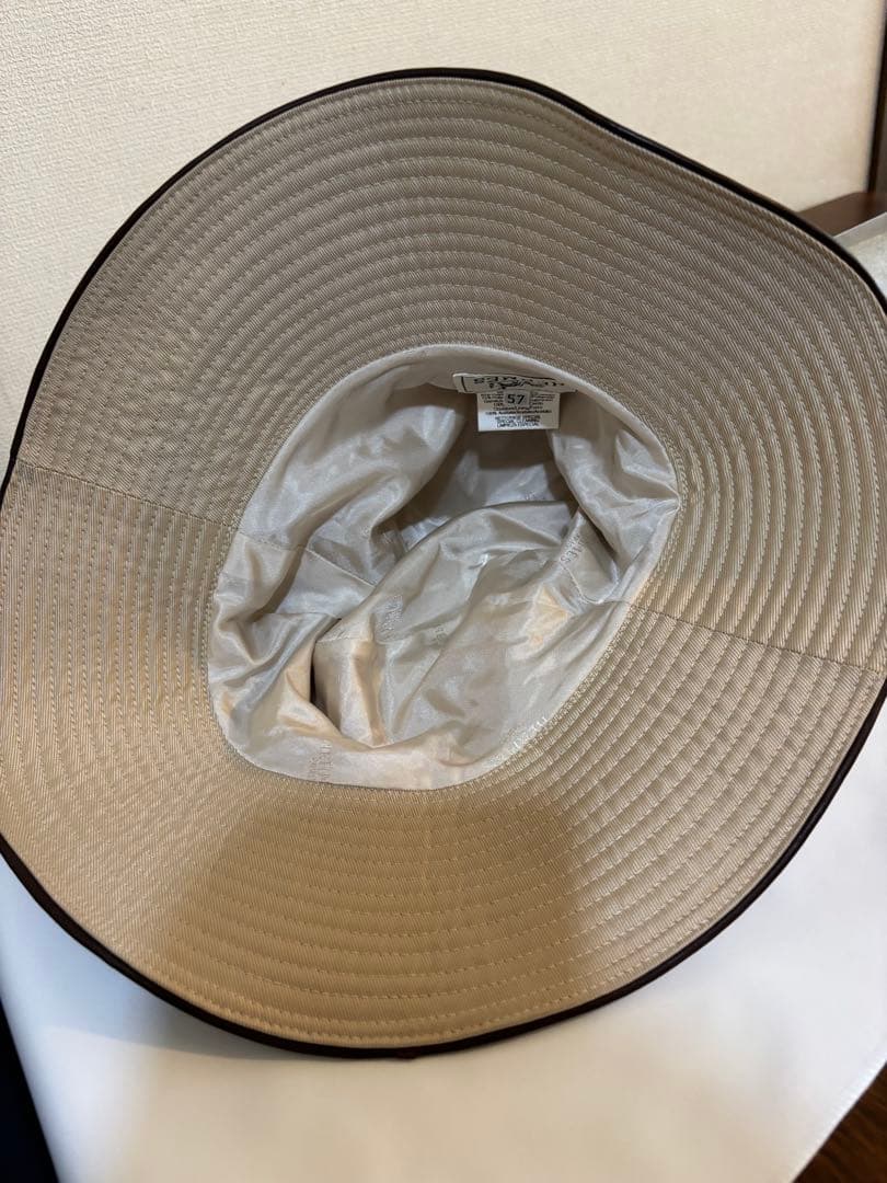エルメス　フランス製　ベージュ バケットハット