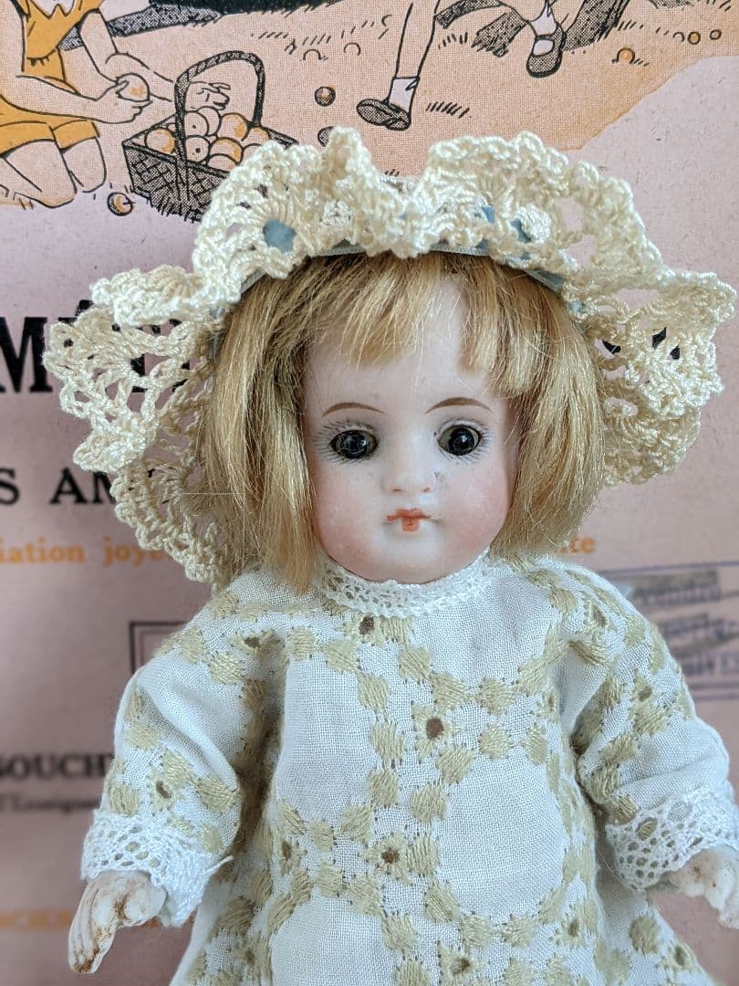 【s】アンティークビスクドール　ミニョネット　ケストナー150 　２体セット