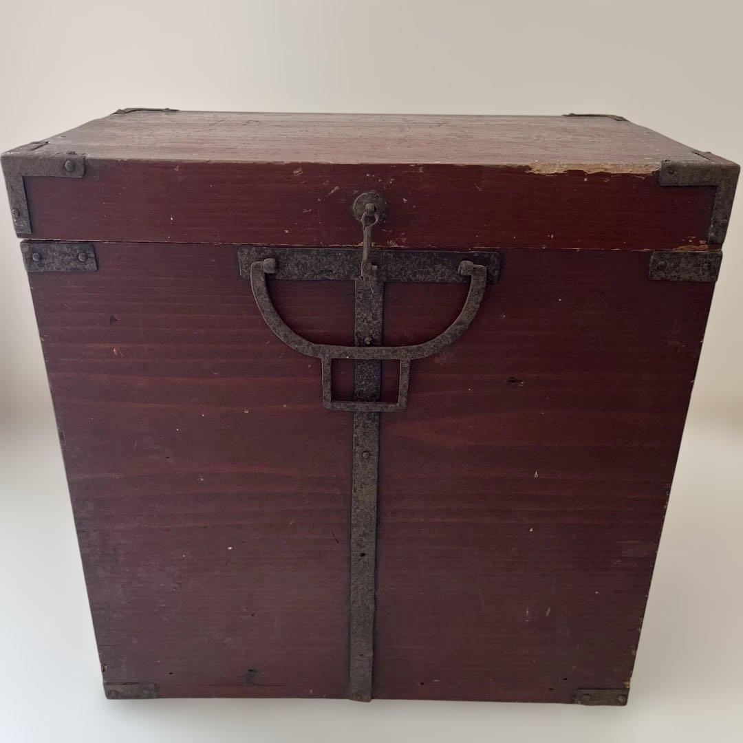 重箱　年代物　木製漆器　骨董　お弁当箱　アンティーク⭐︎希少⭐︎木箱付き