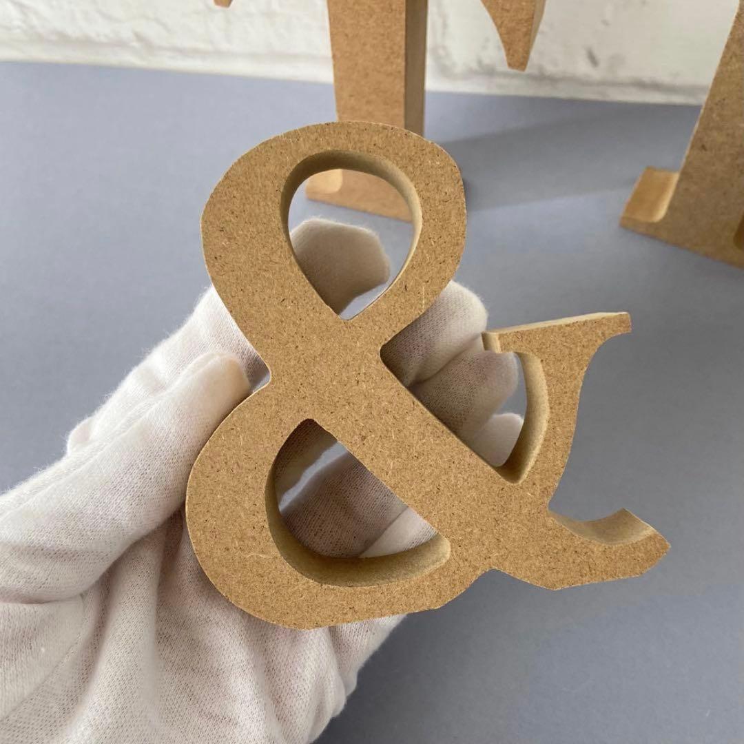 アルファベットオブジェ　ウェディング　木製　英字　単品　イニシャル　インテリア