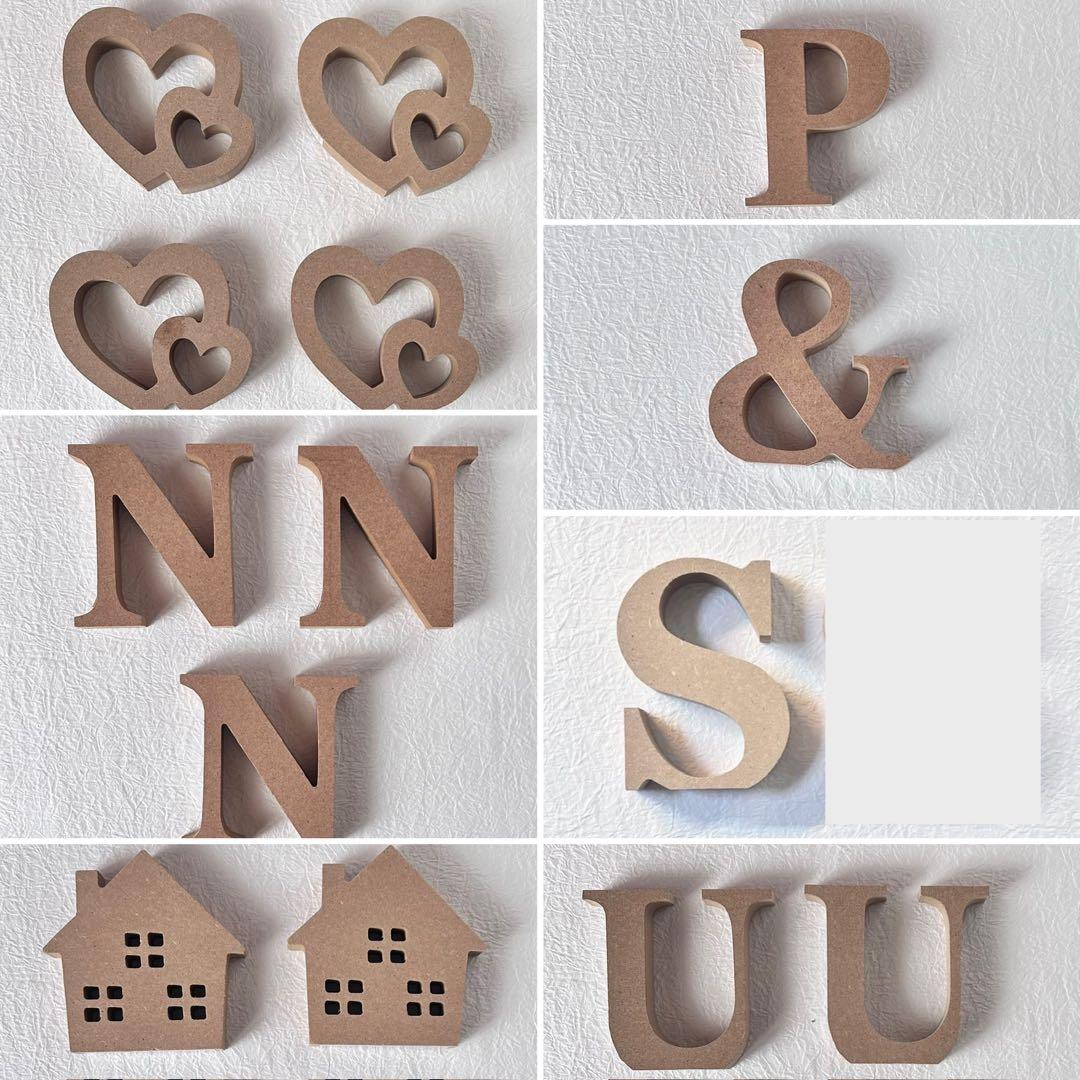アルファベットオブジェ　ウェディング　木製　英字　単品　イニシャル　インテリア