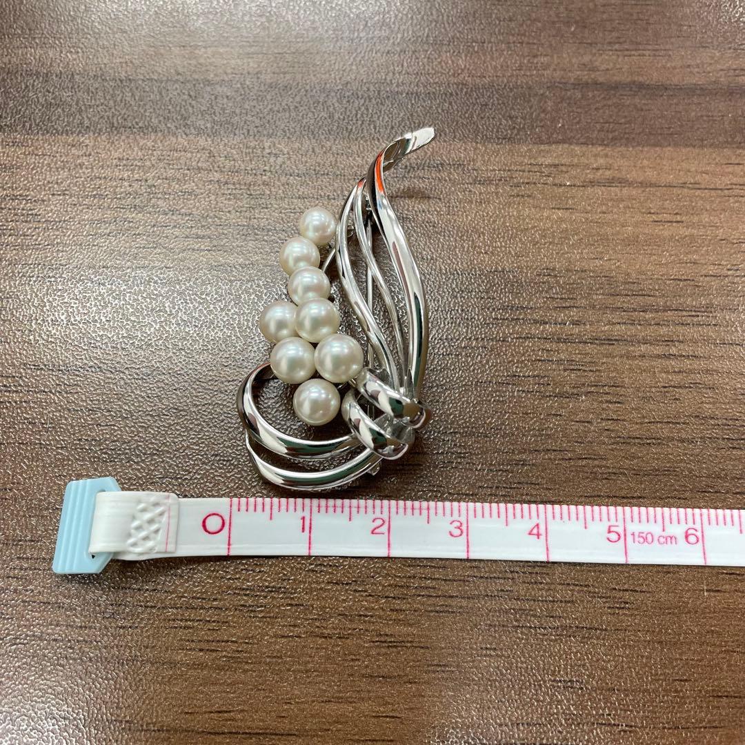 ミキモト MIKIMOTO パールブローチ SILVER
