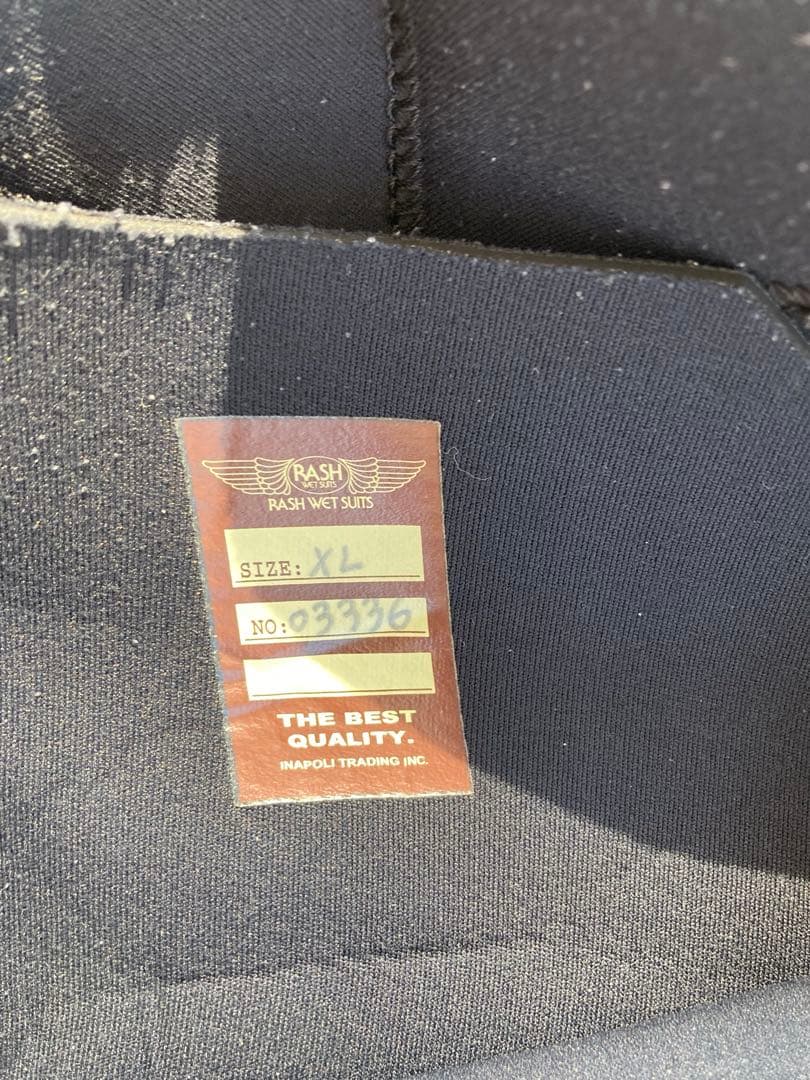 RASH ラッシュ ウエット　フルスーツ 3.5mm ＸＬサイズ