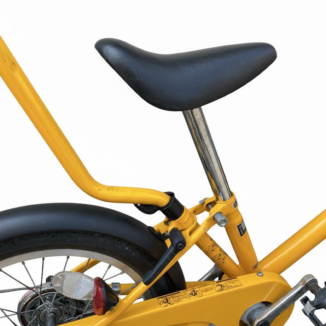 【大阪市南部】【無印良品】16型幼児用自転車 手押し棒付き イエロー