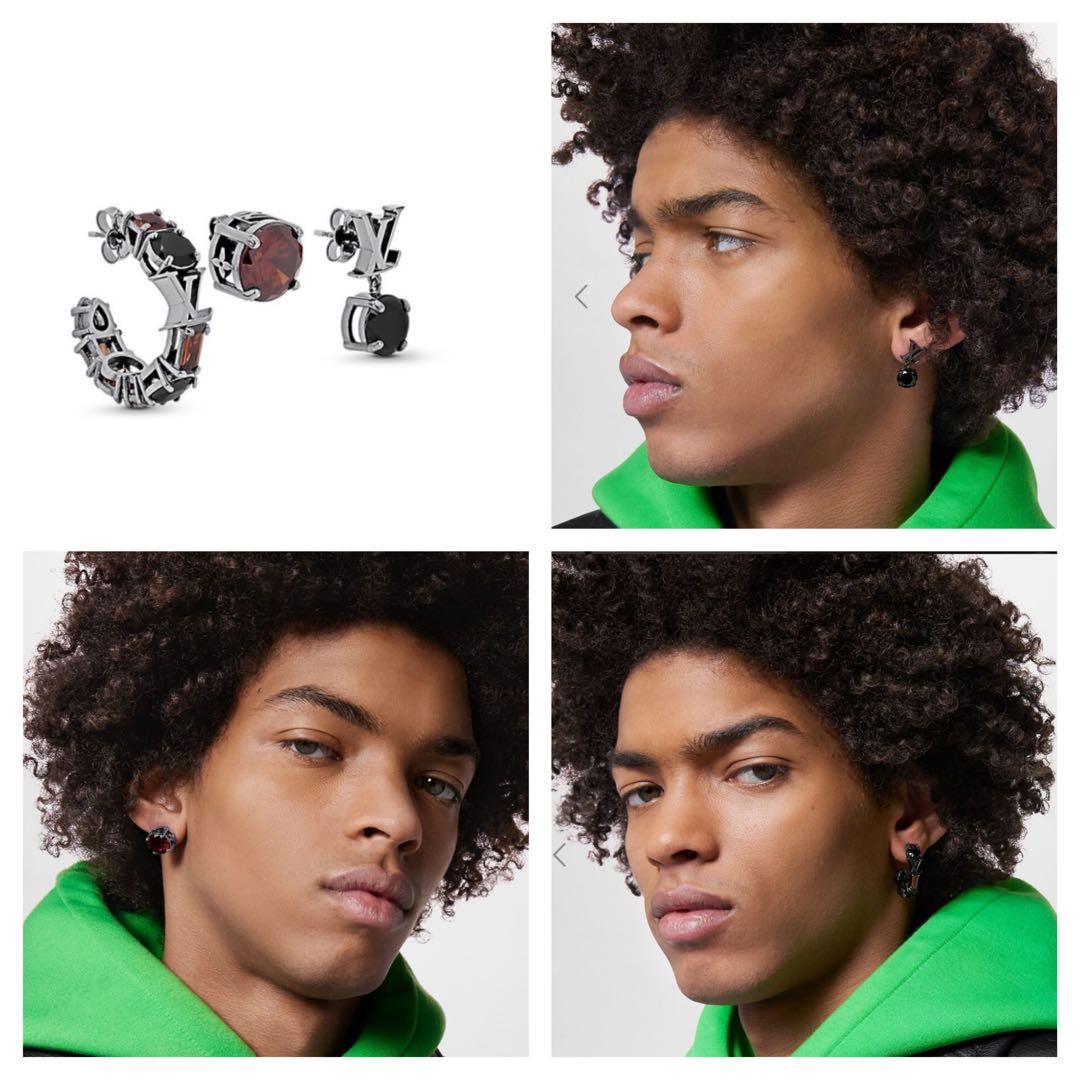 【美品☆現行】ヴィトン　Vシグネチャー ストラス 　ピアス　3点セット　LV