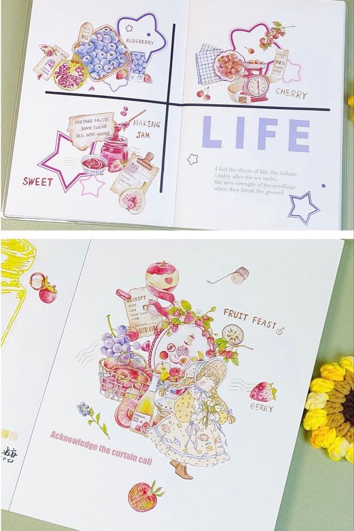 醒醒文创《水果图鉴》海外マスキングテープ　マステ 【2435】