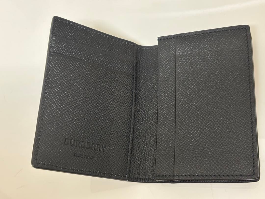 【美品】BURBERRY バーバリー TBロゴ 名刺入れ カードケース 黒