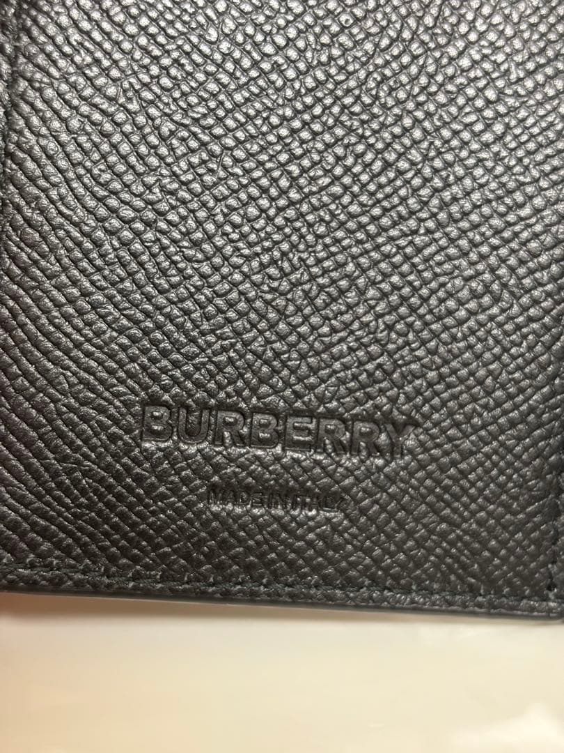 【美品】BURBERRY バーバリー TBロゴ 名刺入れ カードケース 黒