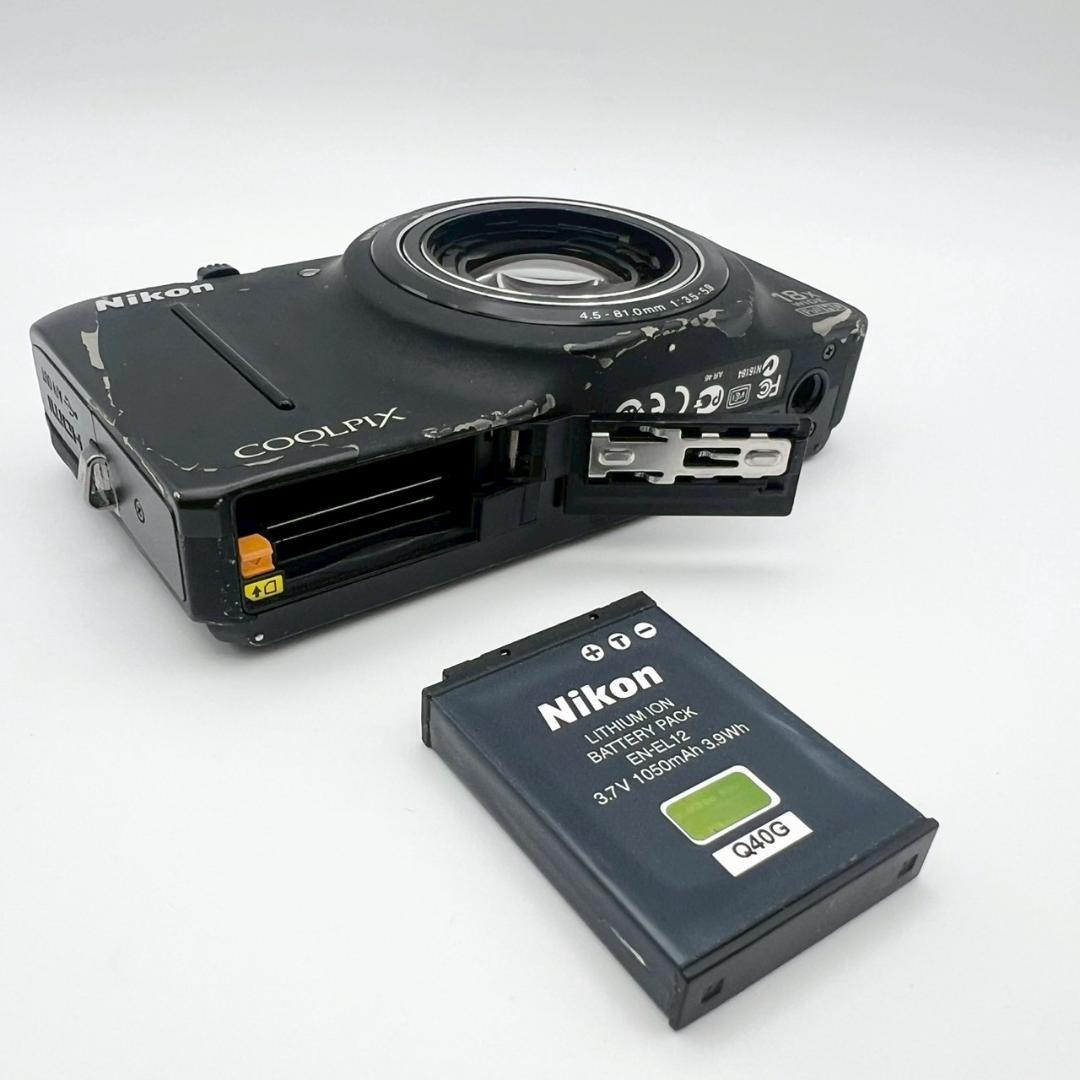 【動作品】Nikon COOLPIX S9300 コンデジ ブラック 動作確認済