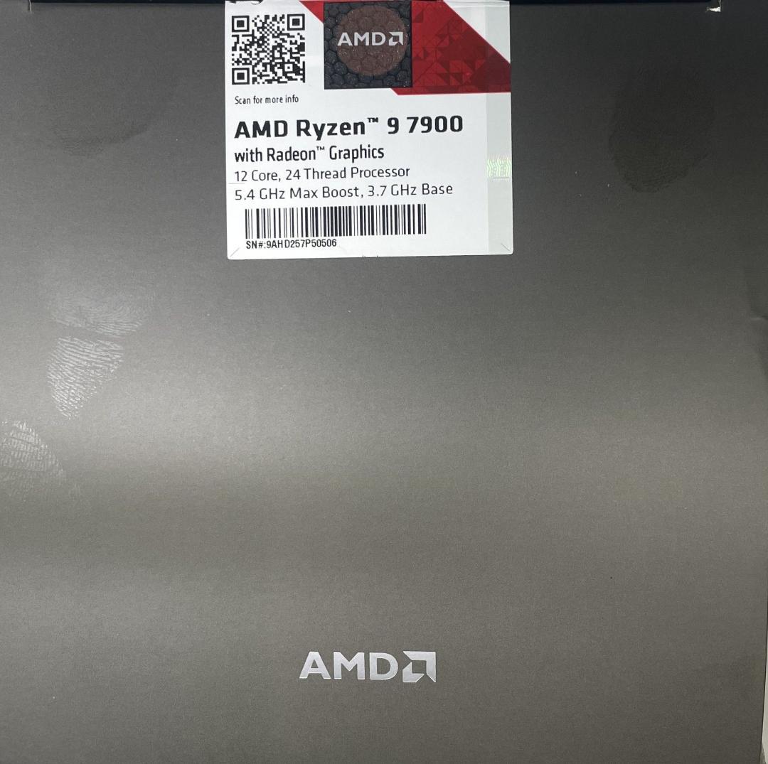 AMD Ryzen 9 7900 BOX 国内正規品　ほぼ新品