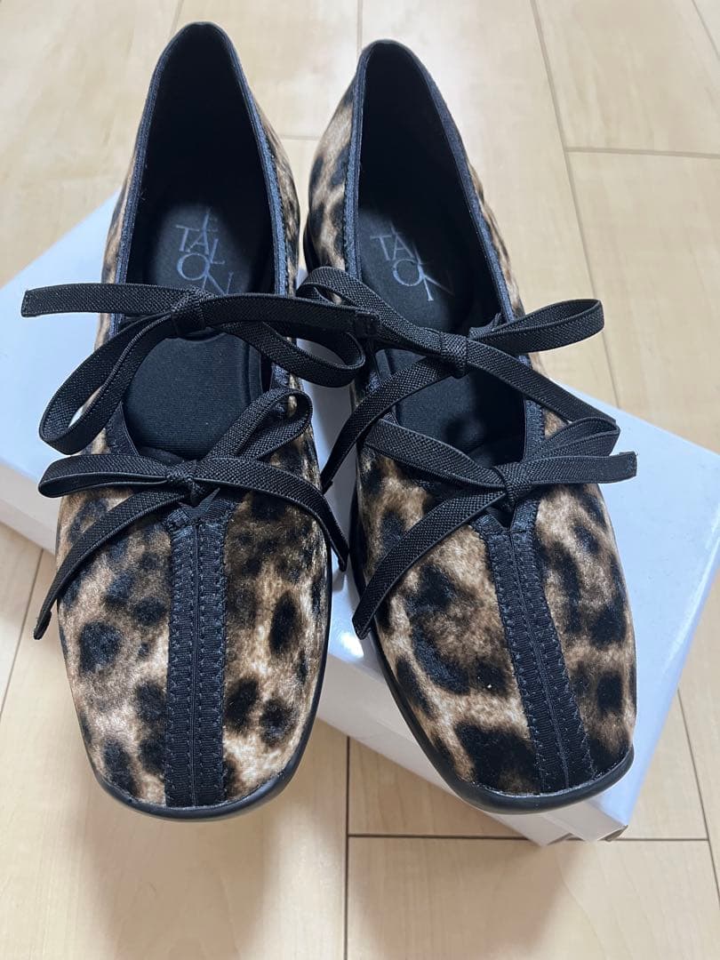 LE TALON ダブルリボンバレリーナ　レオパード　24cm