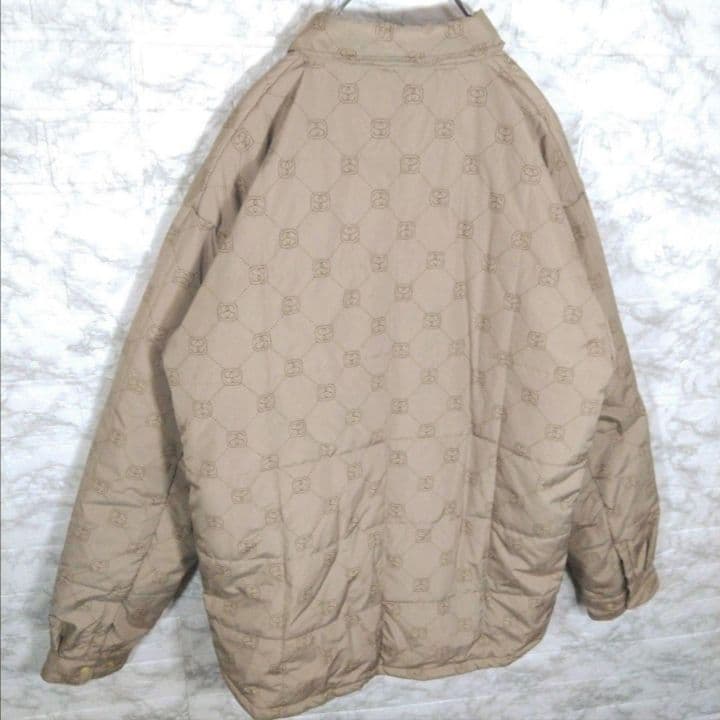 【STUSSY】90s'紺タグ モノグラムデザイン 中綿　ジャケット