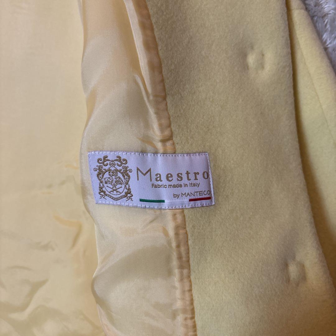 美品＊NOLLEY'S ノーカラーハーフコート　MANTECO オーバーサイズ