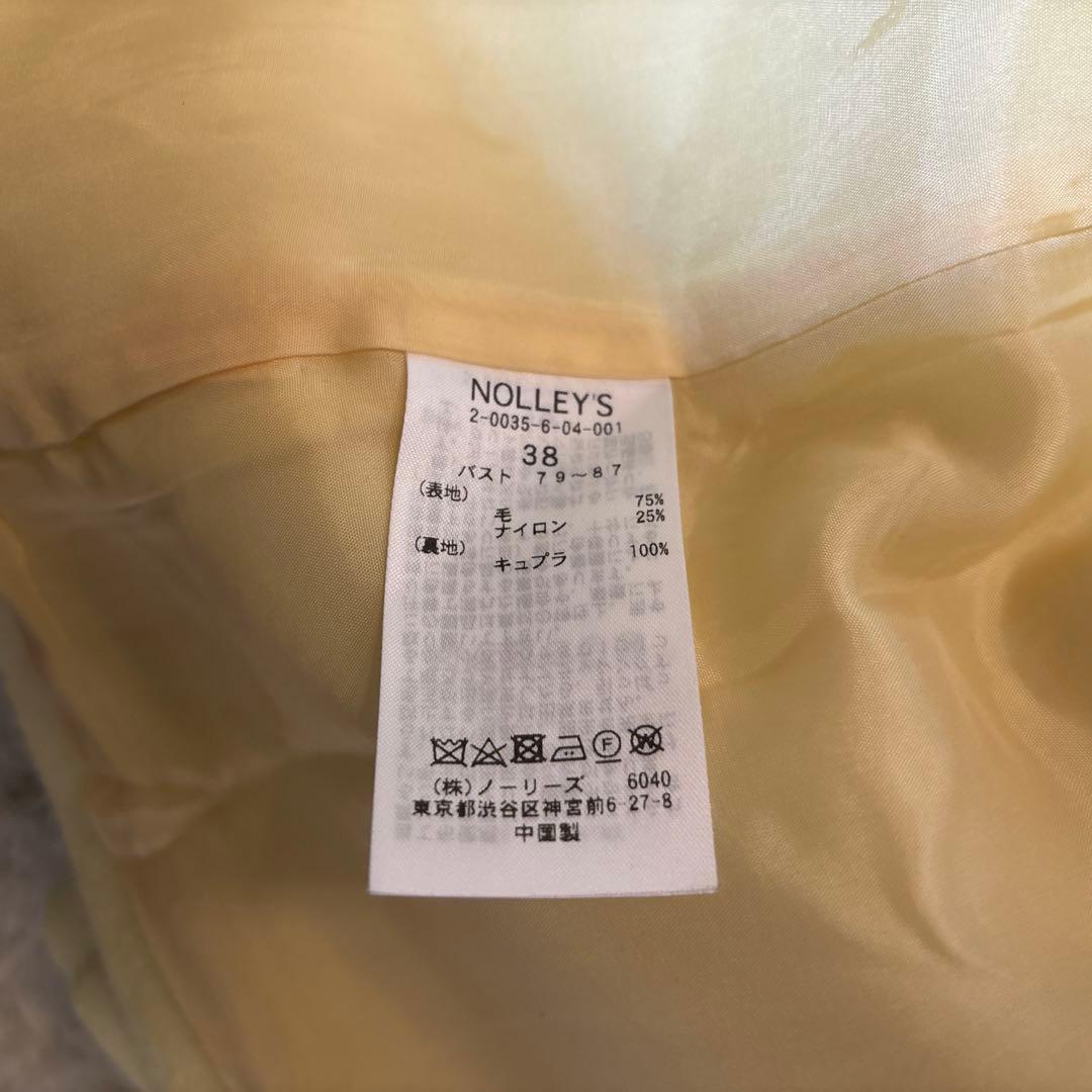 美品＊NOLLEY'S ノーカラーハーフコート　MANTECO オーバーサイズ