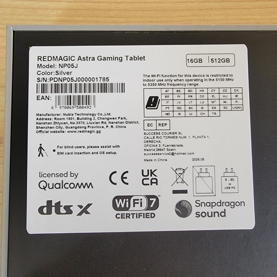 【ほぼ新品】REDMAGIC Astra 16GB/512GB