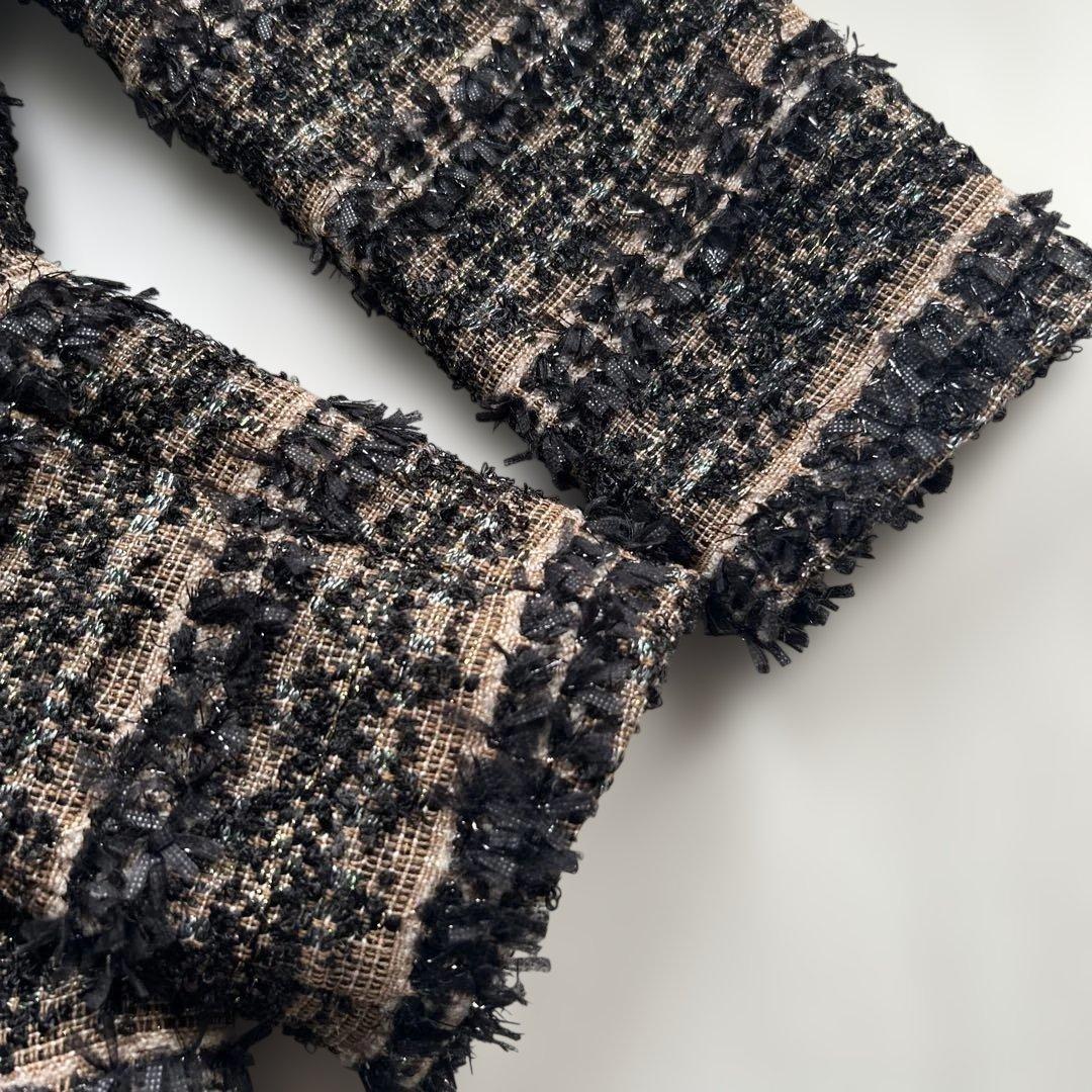 美品　ドゥロワー　ツイード　バックジップブプルオーバー