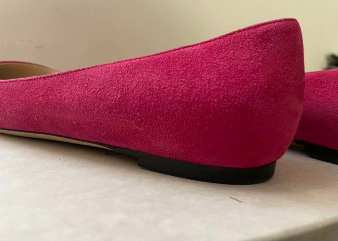 JIMMY CHOO ピンク フラットシューズ