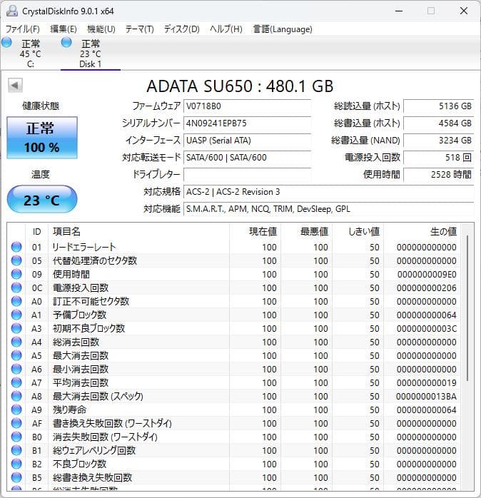 SATA SSD 480GB ×13台