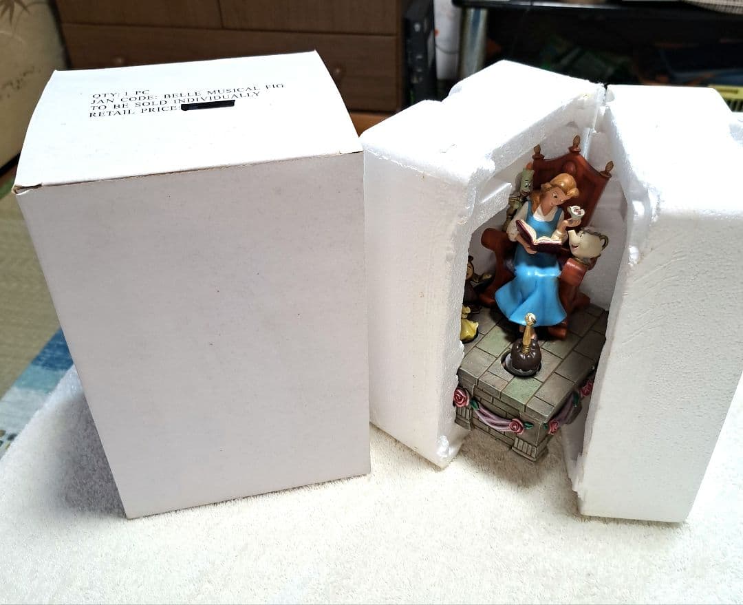 【美品】ディズニー 　美女と野獣オルゴール　アンティーク