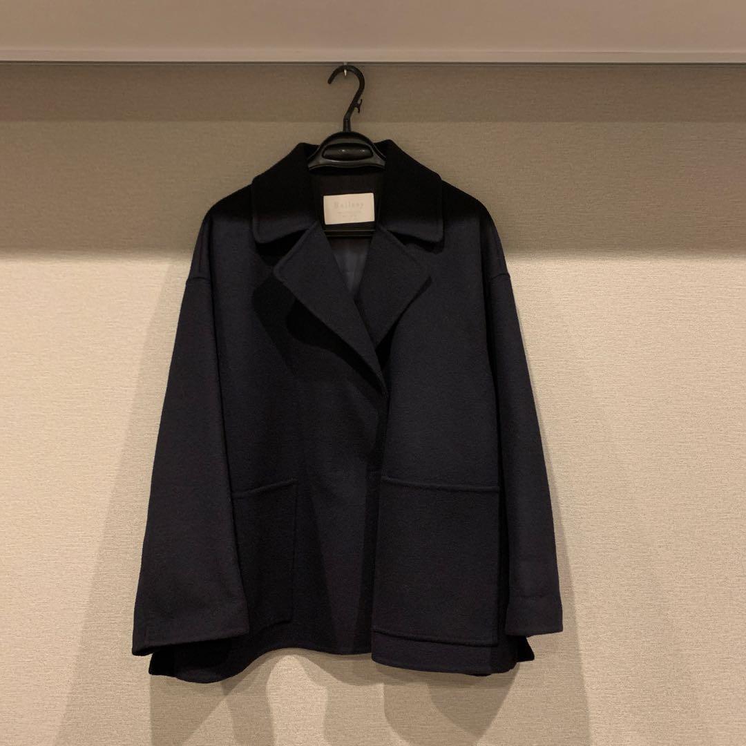 美品　トゥモローランド　ハーフコート　ネイビー 34