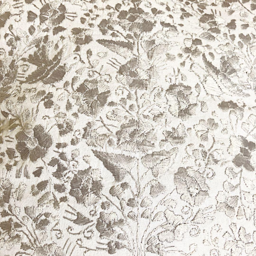 新品＊メキシコ刺繍＊クッションカバー＊グレー系