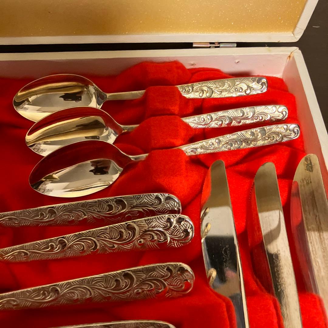 極美　銀仕上げカトラリーセット 24点以上