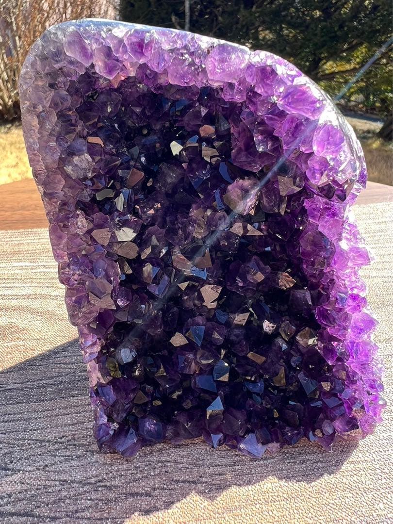 A398 高品質アメジストドーム パワーストーン 紫水晶 天然石 置き物