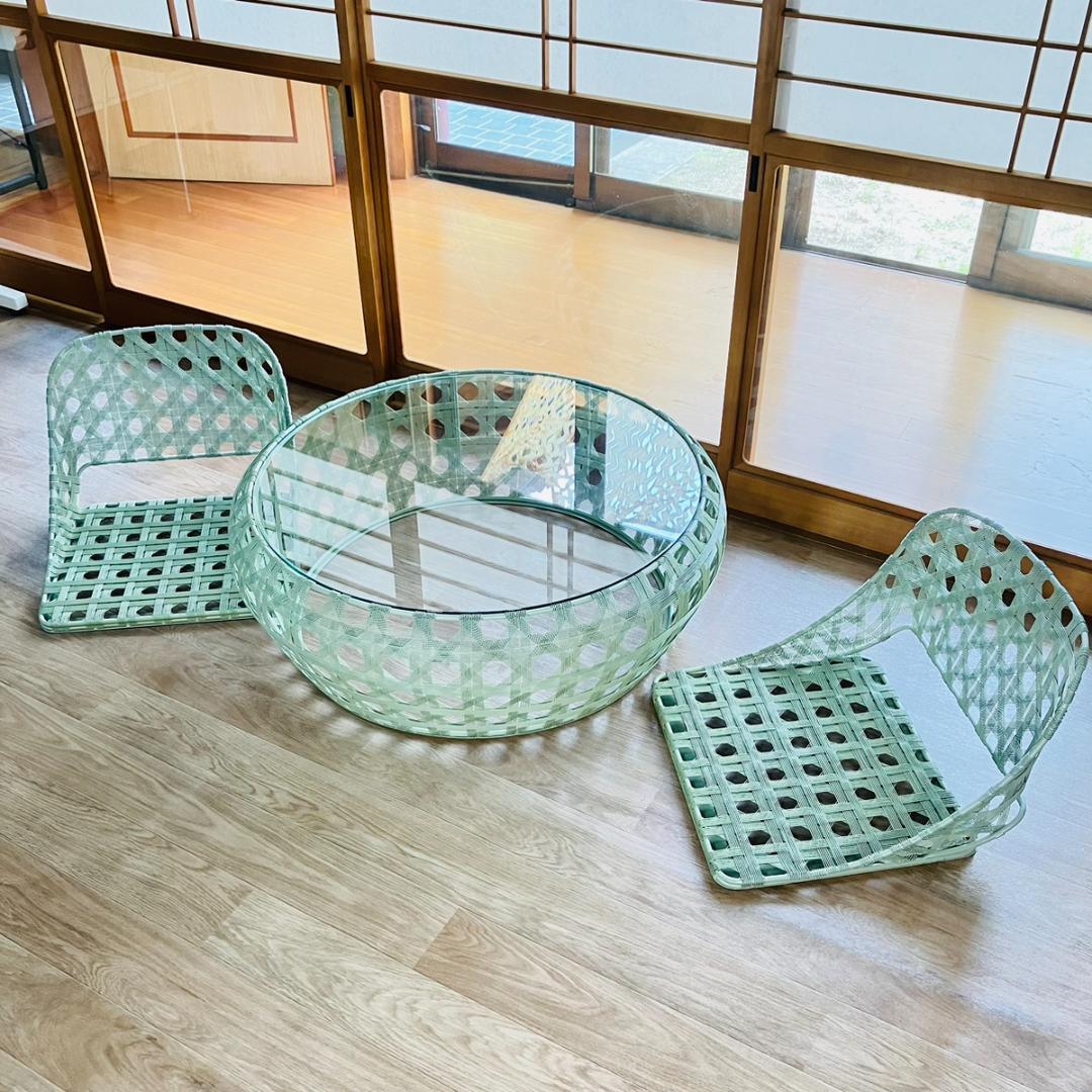 ASPLUND OCTA ガラスローテーブル＆座椅子2点セット 完売品 受注生産