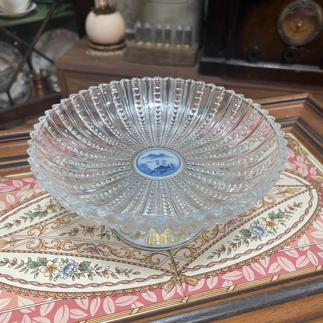 林九郎窯　脚付コンポート皿　デザート皿　紅白2脚セット