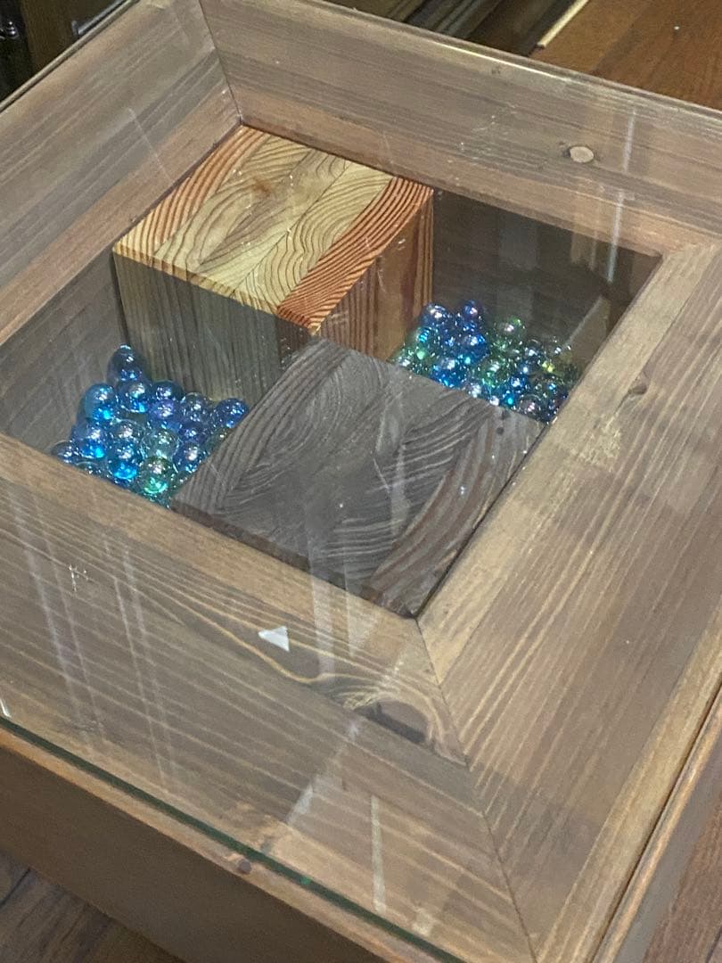 希少♦️最高級 総檜 モダン オーダーテーブル♦️正方形♦️一本脚♦️飾り収納付♦️送料込