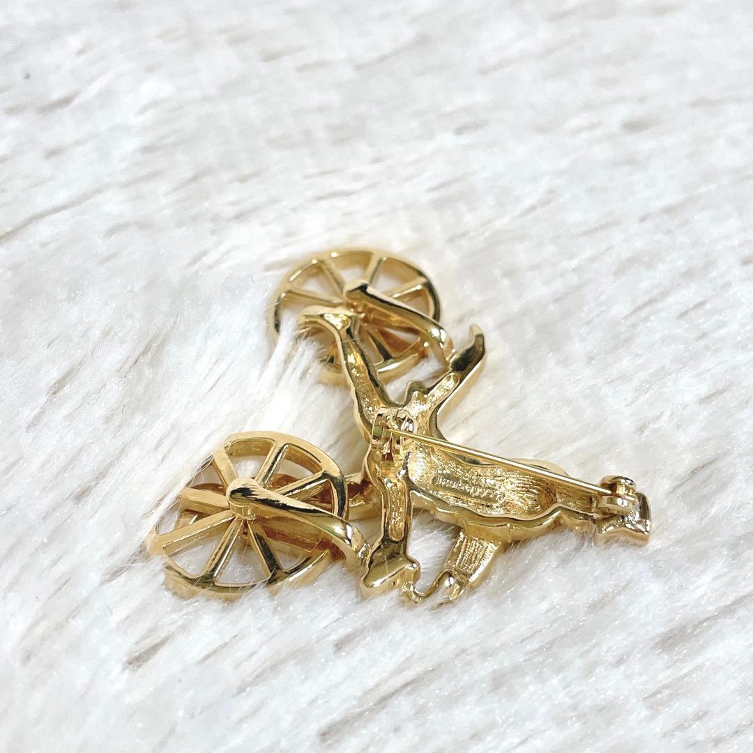 極美品 希少 BURBERRY ジェントルマン 自転車 ブローチ ライトストーン