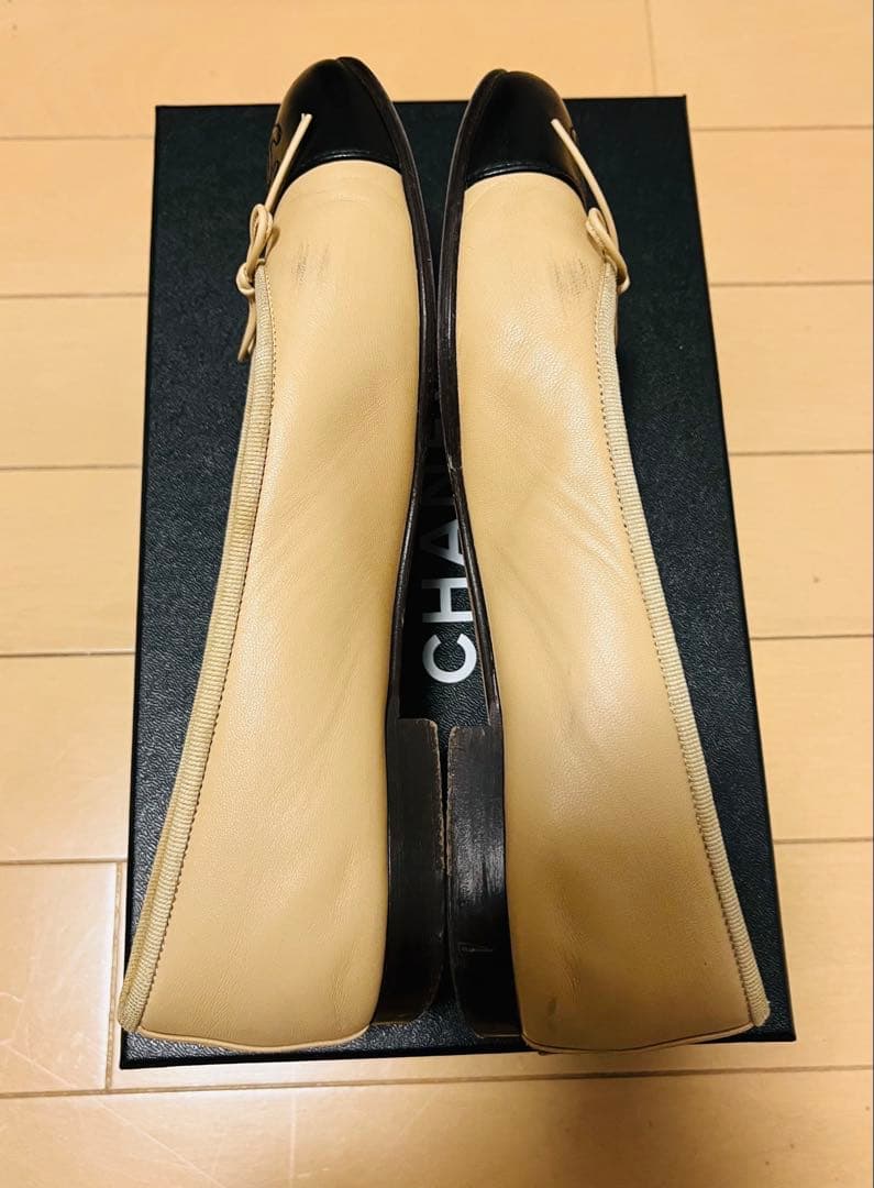 CHANEL バレリーナ バイカラー　37.5