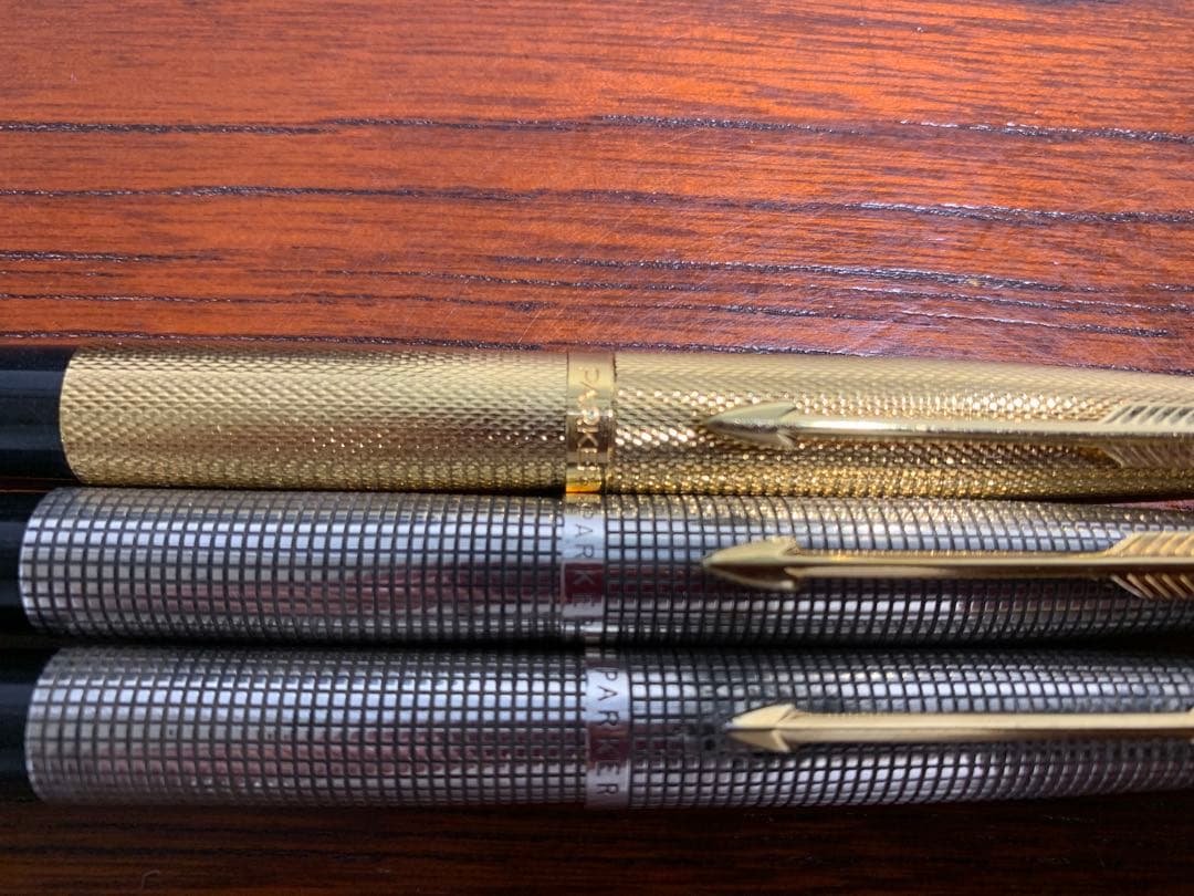 パーカー75シズレ 万年筆　スターリングシルバー純銀軸 極美品　年代別3本セット