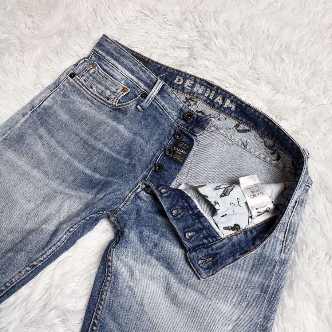 DENHAM レイザー スリムフィット W33 カンディアーニ ストレッチ 赤耳