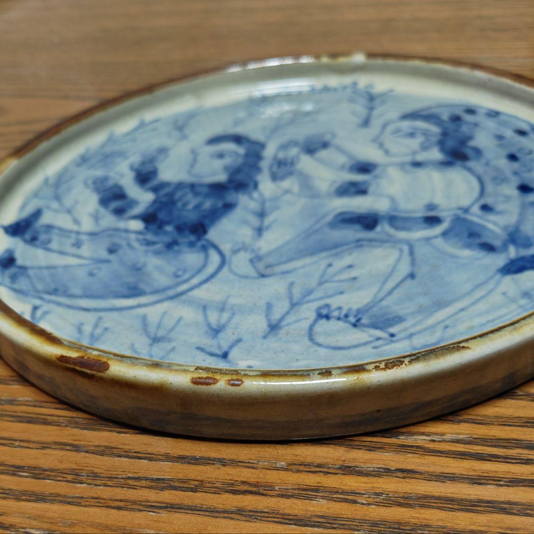 美品　大皿　陶器　絵付け