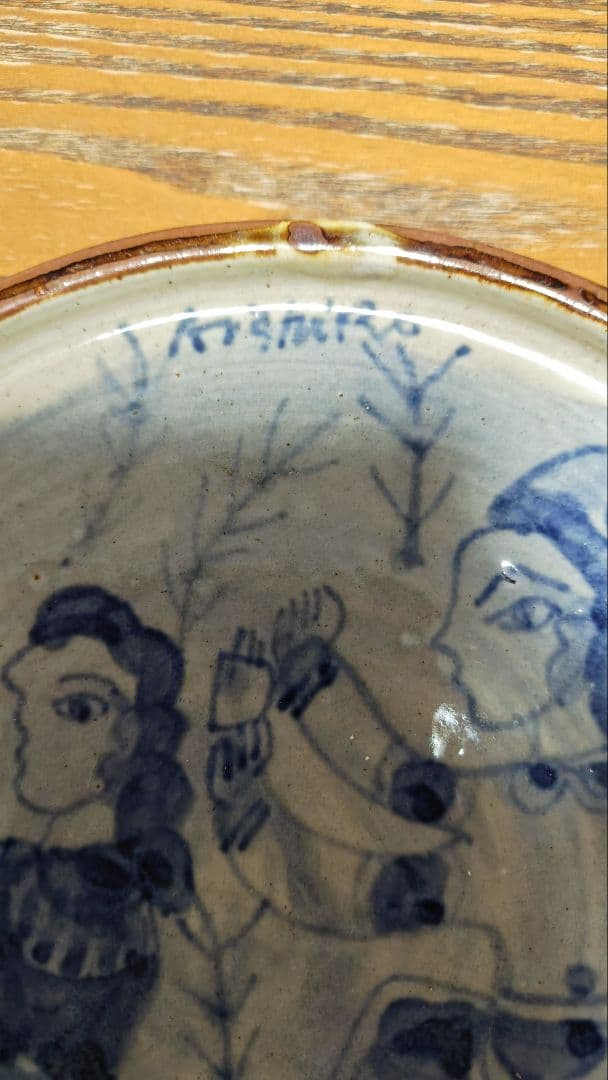 美品　大皿　陶器　絵付け
