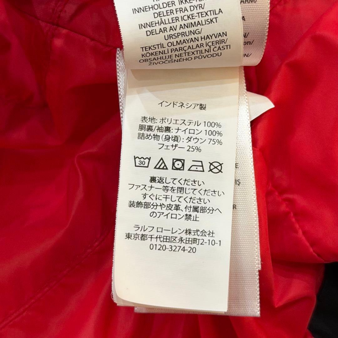 1951　ポロラルフローレン　ダウンジャケット　ビッグポニー　XS　黒　赤