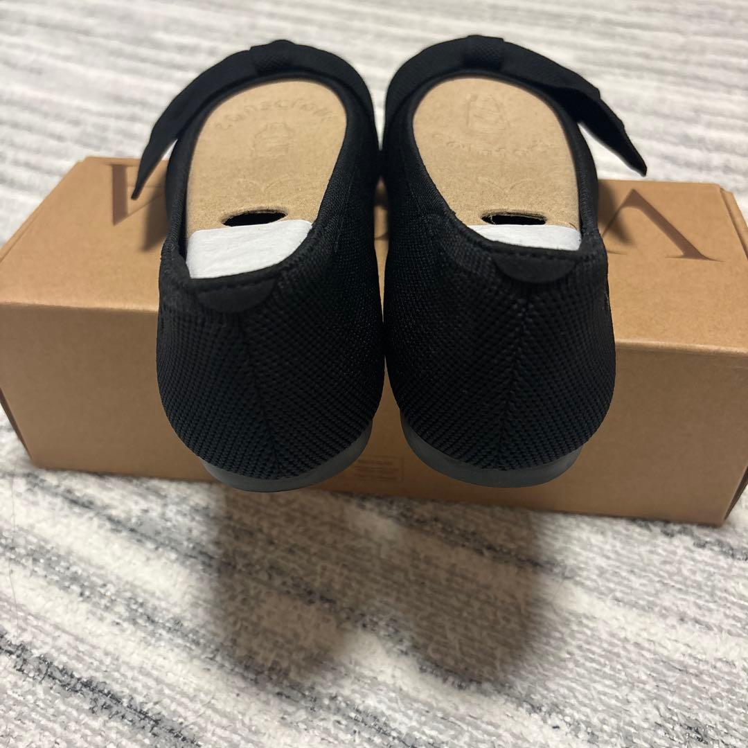 【どり】 VIVAIA ポインテッドトゥ リボン付き フラットシューズ