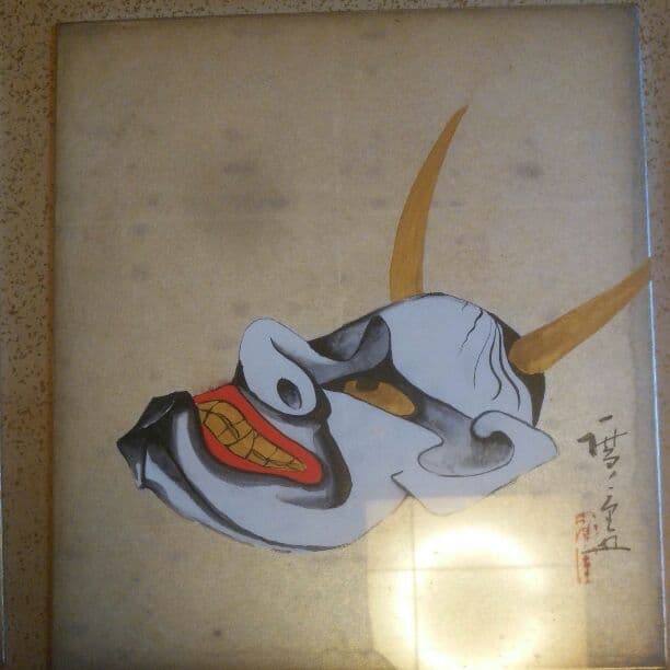 広重  色紙 お面