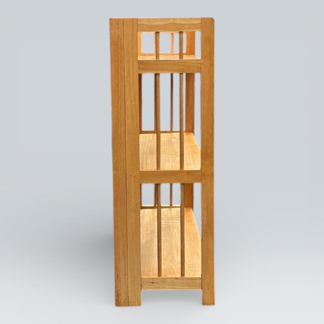 【最終価格】北欧風 天然木 折りたたみ ウッドラック 3段 シェルフ キャンプ