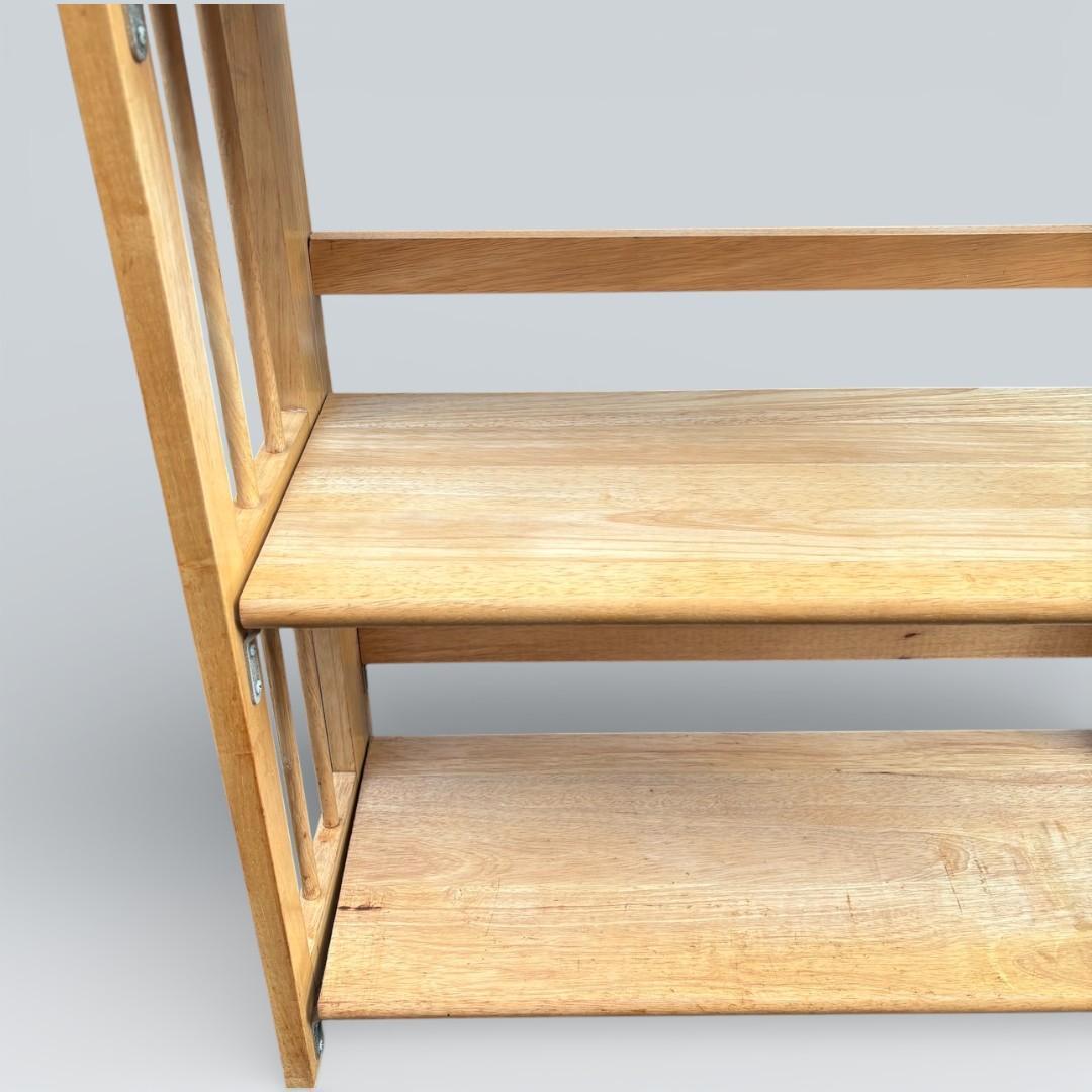 【最終価格】北欧風 天然木 折りたたみ ウッドラック 3段 シェルフ キャンプ