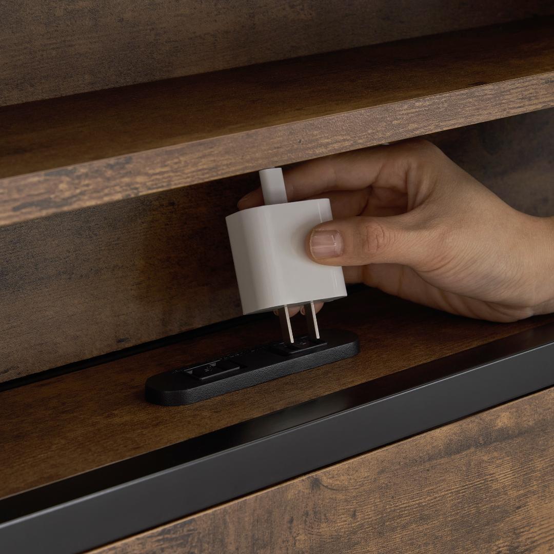 赤字！SD・セミダブル　コンセント付き 宮付き 木 コンセント ベッドフレーム