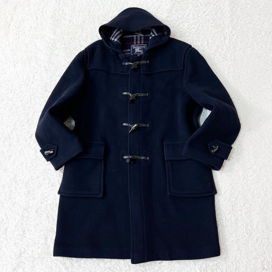 【希少】バーバリー ダッフルコート XLサイズ ノバチェック トグル ウール 紺