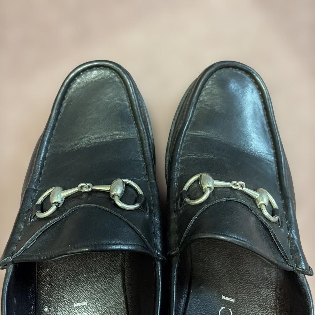 GUCCI ブラック ローファー 約27.0センチ　　　42E