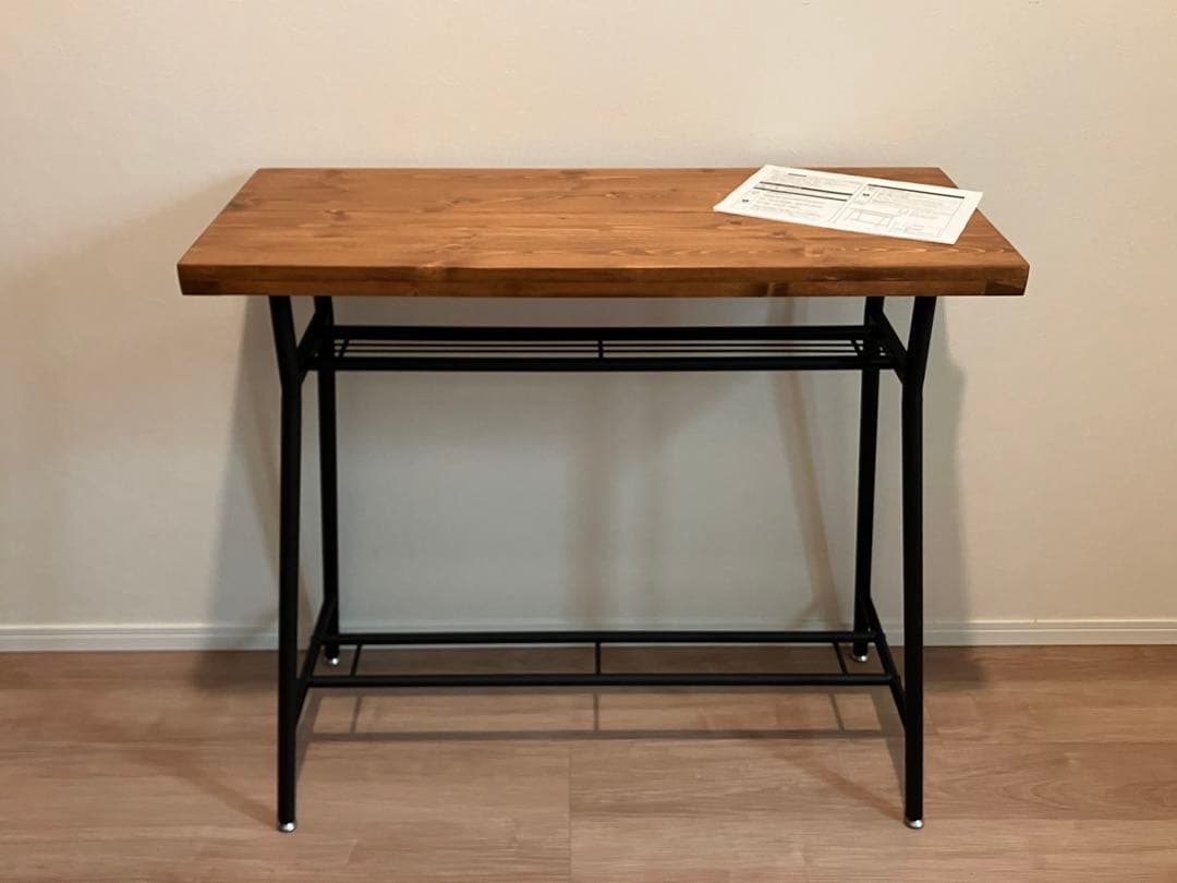 カウンターテーブル◆CD-96◆バーテーブル/ハイテーブル◆メタル+天然木◆美品