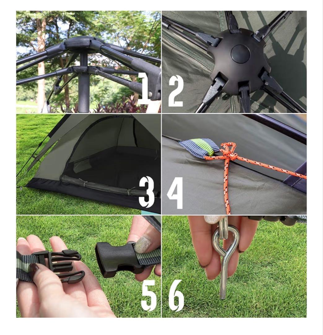 YACONE テント 3～4人用 ワンタッチテント